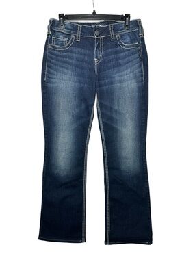 Silver Jeans Women's Dark Blue Suki Mid Slim Boot Jeans Size 31/29